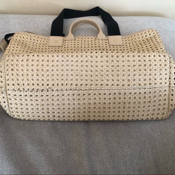 Clare V Zip Sac in cream rattan - Picture 4 of 7